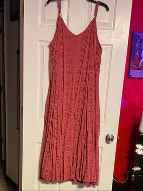 torrid Dusty Rose Eyelet Maxi Dress